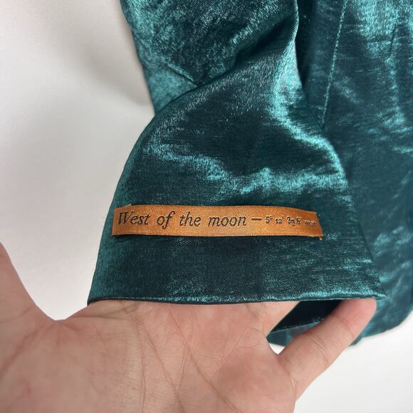 Scotch & Soda Teal Satin Blazer Maison Scotch Single Button S - Picture 10 of 11